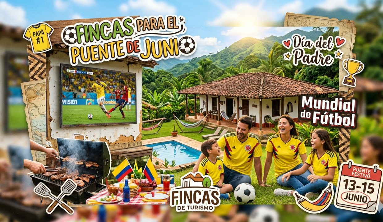 Fincas para el puente de junio celebrando el Día del Padre y el Mundial de Fútbol